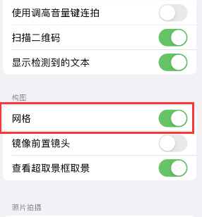 湘潭苹果手机维修网点分享iPhone如何开启九宫格构图功能 