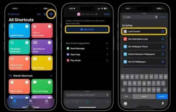 湘潭苹果14锁屏维修店分享iPhone14升级iOS16.4后如何创建锁屏快捷方式 